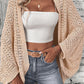 Pointelle Hollowed Knit Batwing Sleeve Cardigan