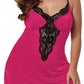 Valentines Day Chemise with Lace Trim