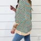 Stripe Casual Stripe Colorblock Drop Shoulder Oversize Sweatshirt