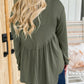 Plus Size Thermal Knitted Babydoll Flare Top