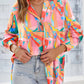 Abstract Geometric Print Oversized Shirt