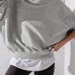 Exposed Seam Batwing Sleeve Drop Shoulder Sweatshirt