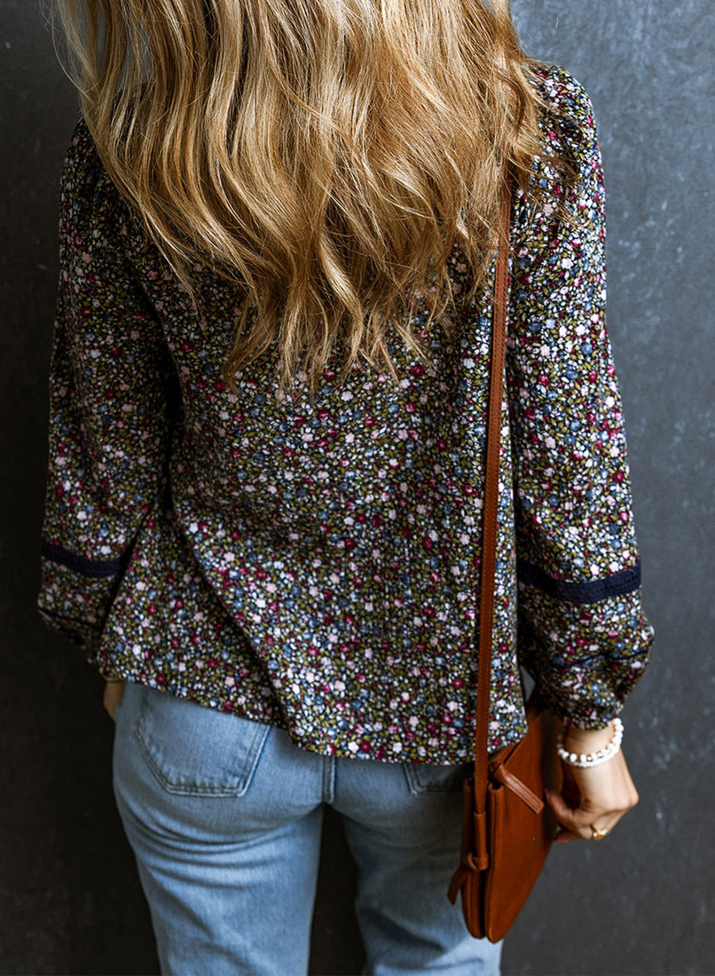 Floral Print Puff Sleeve Blouse