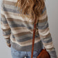 Color Block Ribbed Edge Round Neck Sweater