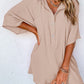 Half Button Collared Loose Romper