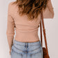 Nude Ribbed Slim Fit Knit Sweater