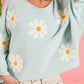 Flower Embroidery Batwing Sleeve Loose Sweater