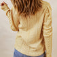 Solid Color Puffy Sleeve Textured Knit Top