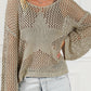 Star Pointelle Knit Baggy Sweater