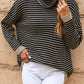 Striped Turtleneck Loose Sweater