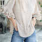 Dolman Ruffled Sleeve Loose Blouse