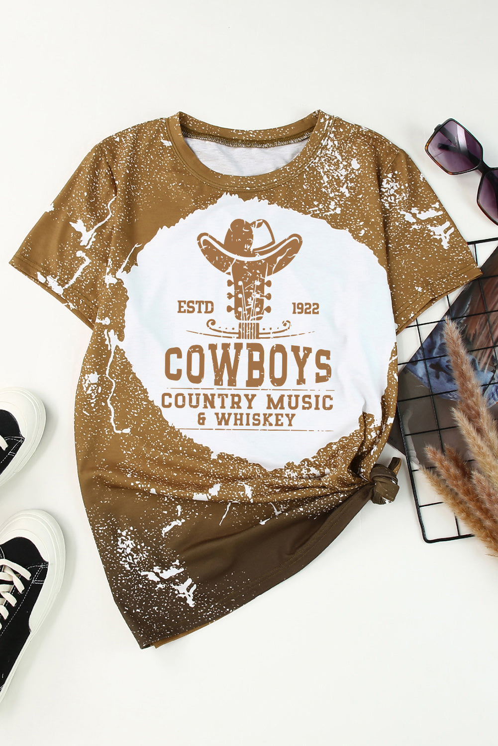 Casual WHISKEY COUNTRY MUSIC Graphic Tee