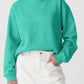 Plain Drop Shoulder Crewneck Pullover Sweatshirt