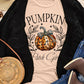 PUMPKIN Patch Girly Leopard Bowknot Pumpkin Graphic T Shirt