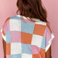 Color Block Cap Sleeve Sweater