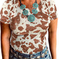 Western Cow Spots Slim Fit T-shirt