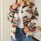 Aztec Print Button Up Long Sleeve Jacket
