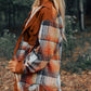 Plaid Corduroy Patchwork Chest Pocket Shacket