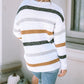 Striped Popcorn Knit Sweater