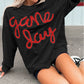 Tinsel Game Day Drop Shoulder Graphic Sweatshirt