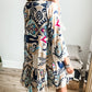 Printed Tribal Print Bracelet Sleeve Buttoned Mini Dress
