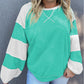 Colorblock Patchwork Cross Seam Plus Sweatshirt