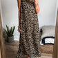 Contrast Striped Trim Leopard Sleeveless Maxi Dress