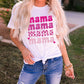 Round Neck mama Graphic Casual Tee
