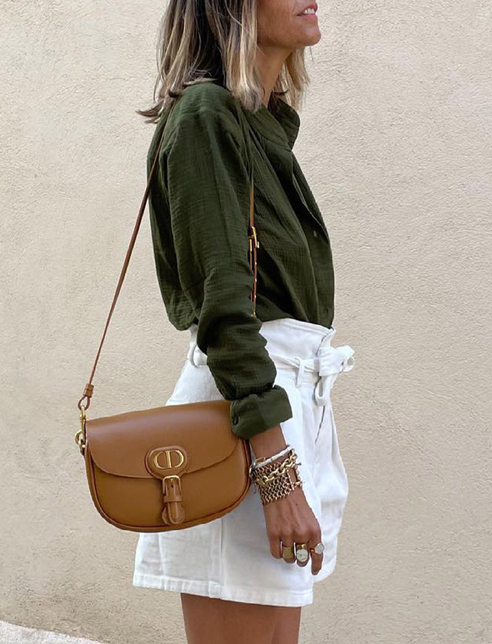 Crinkle Textured Button Up Long Sleeve Shirt