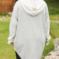 Contrast Knitted Sleeves Plus Size Hoodie