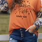 Pumpkin Patch Floral Patch Long Sleeve Graphic Tee