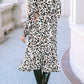 Leopard Pocketed Open Front Duster Cardigan