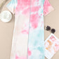 American Flag Tie Dye Short Sleeve T-shirt Dress