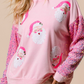 Sequined Santa Claus Long Sleeve Christmas Sweatshirt