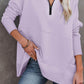 Oversized Quarter-Zip Pullover Sweatshirt