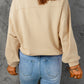 Vintage Mineral Wash Half Button Collared Sweatshirt