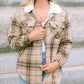 Winter Sherpa Lined Plaid Shacket with Chest Pockets