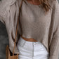 Slouchy Dolman Sleeve High Low Sweater