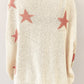 Starry Long Sleeve Raw Hem Sweater