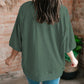 Exposed Seam Chest Pocket Split Loose T Shirt
