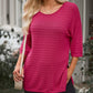 Textured Knit Drop Shoulder Tee