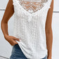 Guipure Lace Crochet Keyhole Back Tank Top