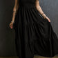 Spaghetti Straps Smocked Pleated Tiered Maxi Dress