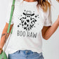 Halloween BOO HAW Graphic Crew Neck Tee