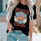 AMERICAN COWGIRL Graphic Western T-shirt