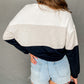 Colorblock Drop Shoulder Pullover Sweatshirt