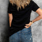 Heat Transfer Printing MERRY Letter Christmas Graphic Tee