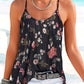 Floral Spaghetti Straps Strappy Back Tank Top