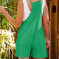Sleeveless Pocketed V Neck Jersey Romper