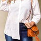 Plus Size Linen Textured Button Up Shirt